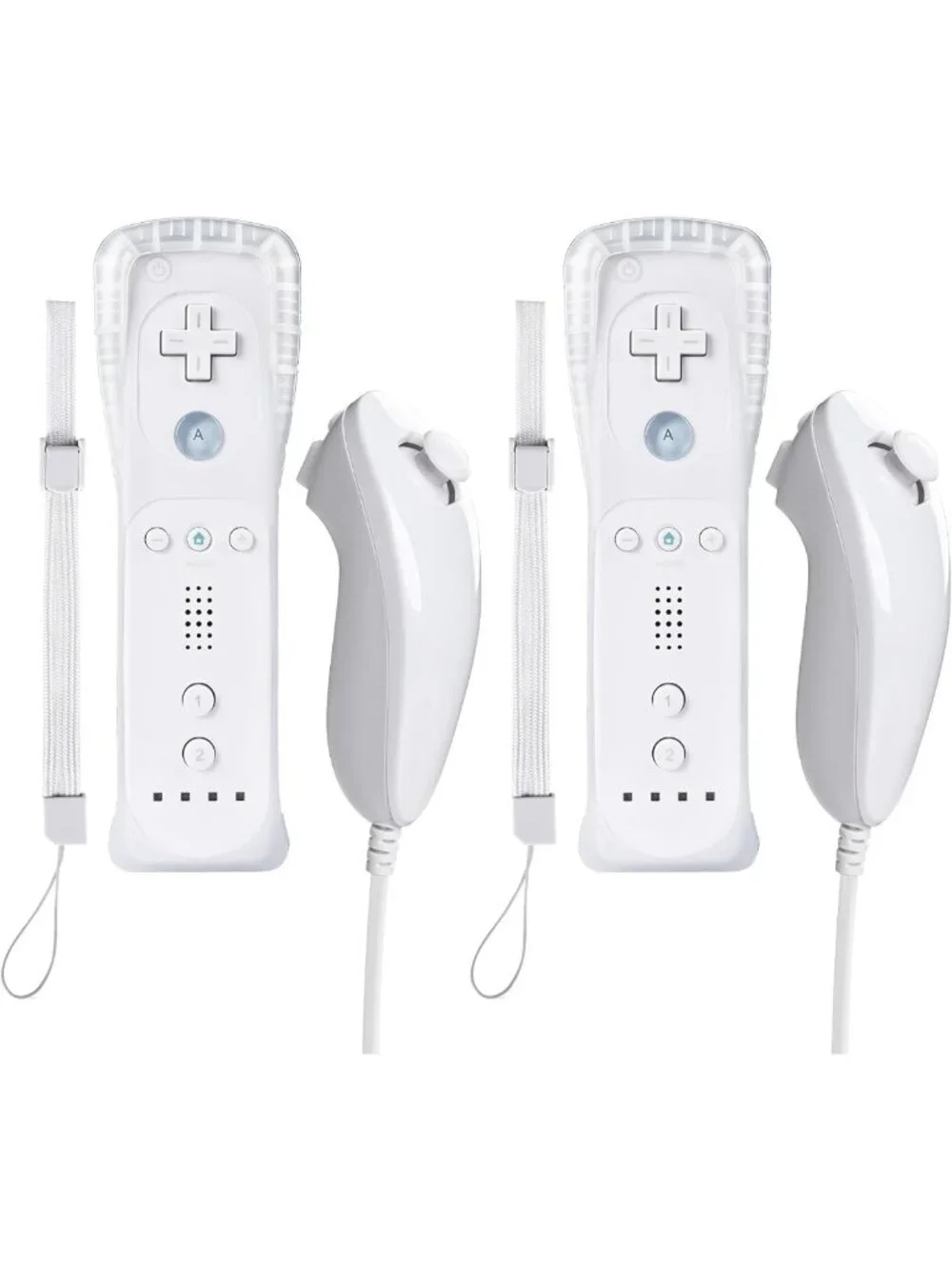 Upgrade Remote Controller for Wii/Wii U - 2 Pack with Silicone Case & Wristband